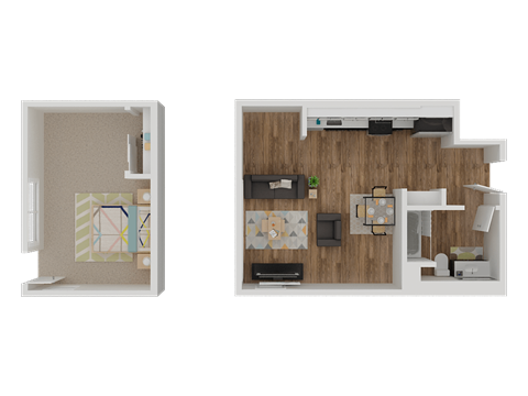 One Bedroom Townhome
